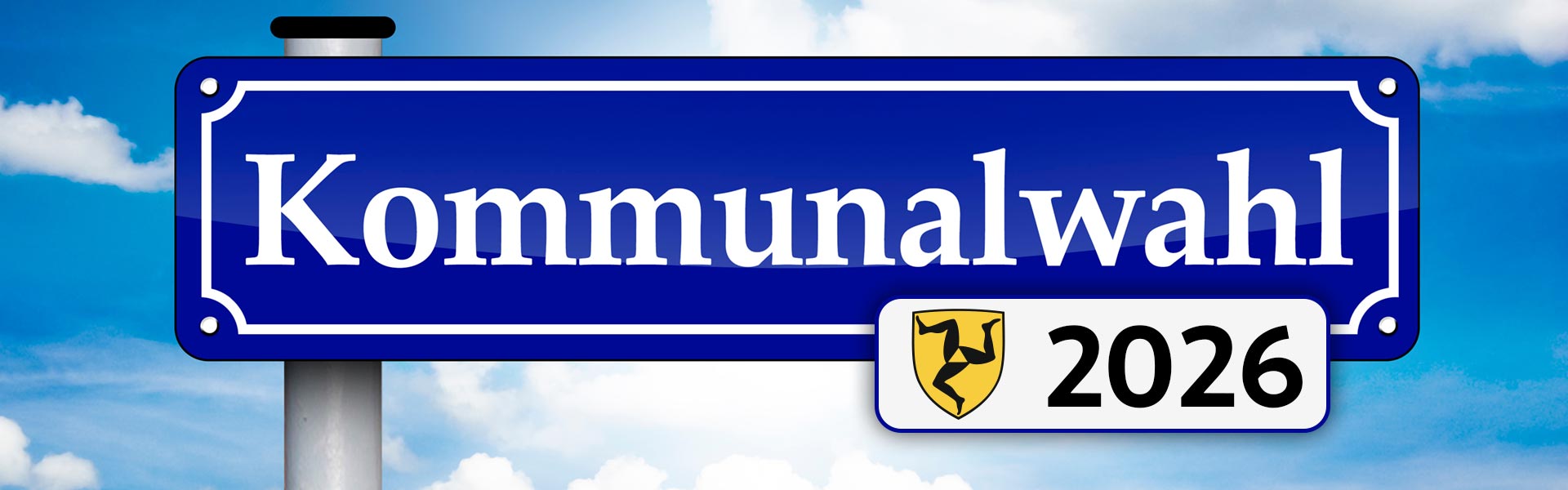 Schild Antik mit Kommunalwahl