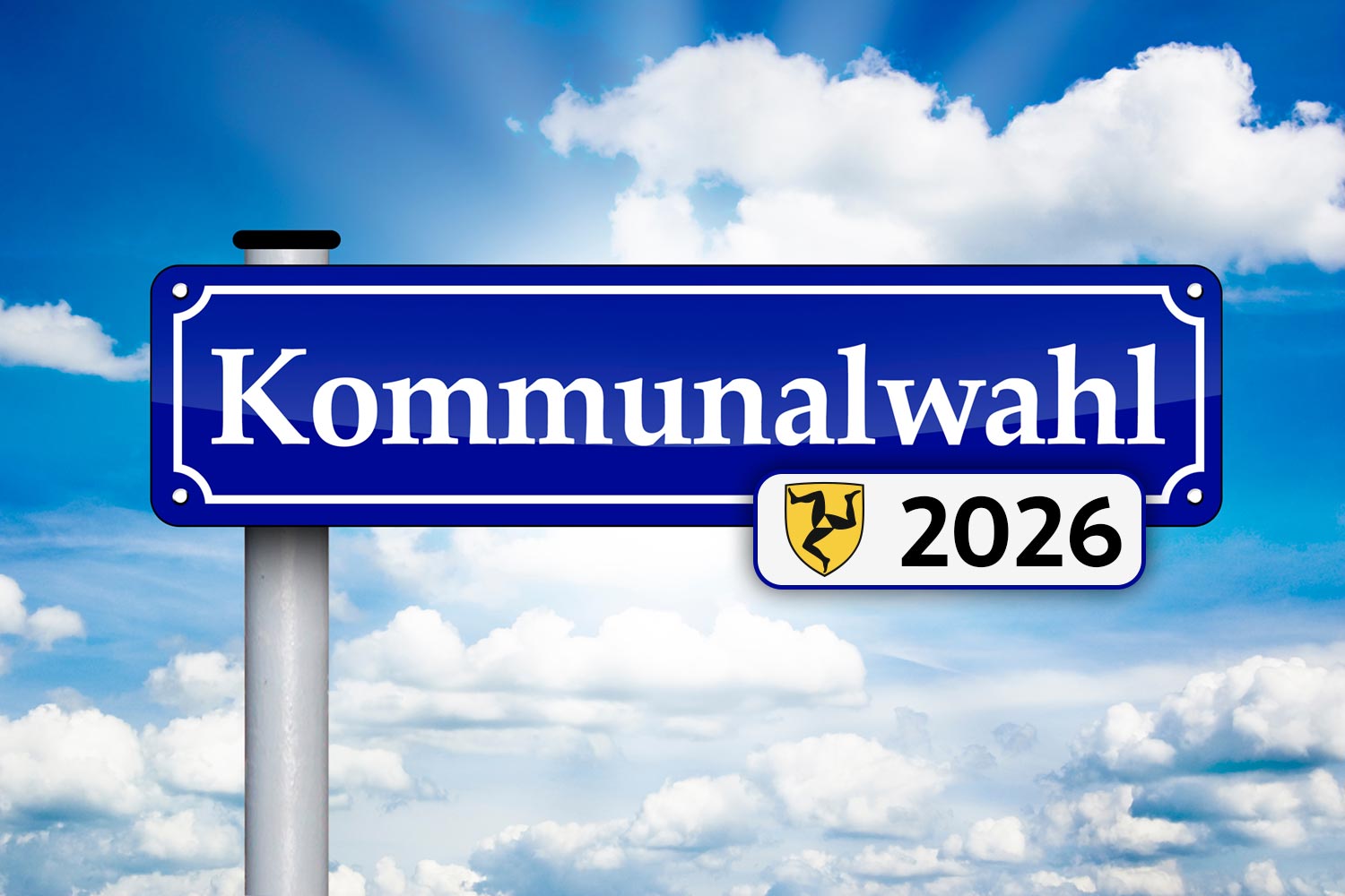Schild Antik mit Kommunalwahl