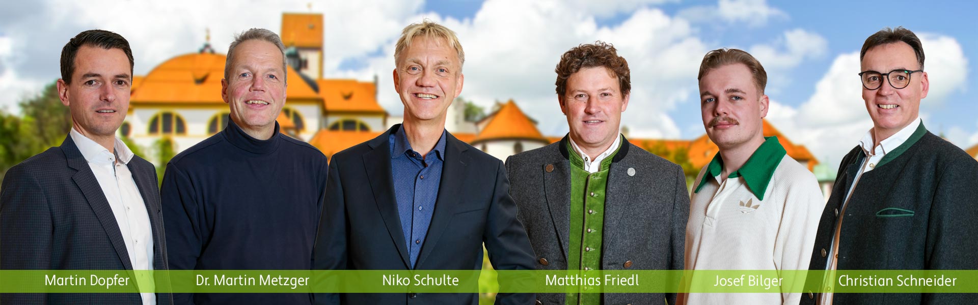 die Hauptkandidaten der WG Füssen-Land